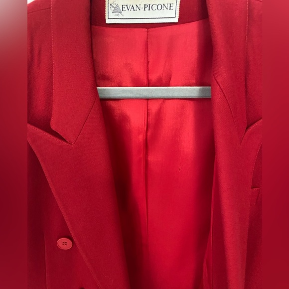 Vintage Red Double-breasted Blazer - Picture 4 of 15